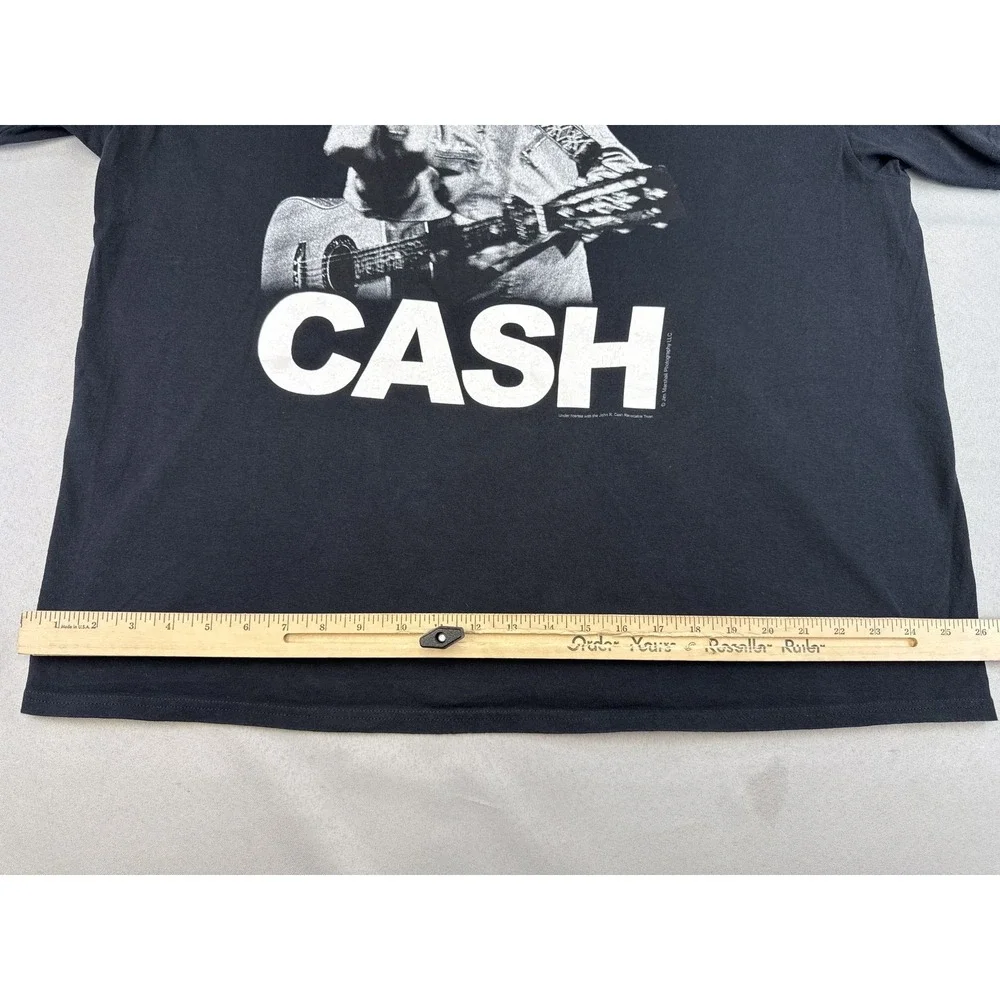 Jim Marshall Clothing Johnny Cash Graphic Tee XXL Black 100% Cotton Grunge